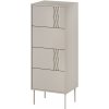 CMM Cama 4S TRESSE komoda 50x40x125 kašmírová matná CMM Cama 4S TRESSE komoda 50x40x125 kašmírová matná