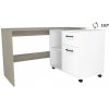VerDesign, SALLY pracovný stôl, dub/biela - pravé prevedenie LTD VerDesign, SALLY pracovný stôl, dub/biela - pravé prevedenie LTD