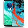 Picasee silikónový prehľadný obal pre Motorola Moto G8 - Blue Magma Picasee silikónový prehľadný obal pre Motorola Moto G8 - Blue Magma