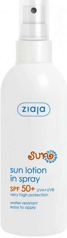 Ziaja Sun vodeodolné hydratačné mlieko na opaľovanie spray SPF50+ 170 ml