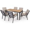 Ratanea Záhradný hliníkový nábytok FELINI 6 antracit + drevodekor Ratanea Záhradný hliníkový nábytok FELINI 6 antracit + drevodekor