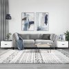 Konferenčné stolíky 2 ks lesklé biele 50x50x40 cm kompoz. drevo-ForU-829337 Konferenčné stolíky 2 ks lesklé biele 50x50x40 cm kompoz. drevo-ForU-829337