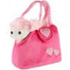 Teddies Pes/Psík v kabelke/taške ružové plyš 19x17cm v sáčku Teddies Pes/Psík v kabelke/taške ružové plyš 19x17cm v sáčku