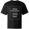 Oversized tričko s potlačou čierna Oversized tričko s potlačou čierna