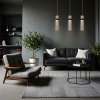 AMBIENTE Light Prestige Moderná dekoratívna závesná lampa, priehľadná rúrka, grafitové prvky, farebne variabilné LED 6W AMBIENTE Light Prestige AMBIENTE Light Prestige Moderná dekoratívna závesná lampa, priehľadná rúrka, grafitové prvky, farebne variabilné LED 6W AMBIENTE Light Prestige