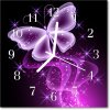 Nástenné sklenené hodiny Motýľ 30x30 cm Nástenné sklenené hodiny Motýľ 30x30 cm