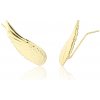 JVD Pozlátené pozdĺžne náušnice Anjelské Krídla SVLE3409XJ6GO00 JVD Pozlátené pozdĺžne náušnice Anjelské Krídla SVLE3409XJ6GO00