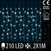 Vianočná led svetelná záclona vonkajšia - záves - 210led - 2x1m studená biela Vianočná led svetelná záclona vonkajšia - záves - 210led - 2x1m studená biela