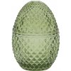 Chic Antique Zelená sklenená dóza vajíčko Saint-Émilion - Ø 8*12 cm Chic Antique Zelená sklenená dóza vajíčko Saint-Émilion - Ø 8*12 cm