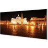 Nástenný panel Rome Basilica Square v noci 100x50 cm Nástenný panel Rome Basilica Square v noci 100x50 cm