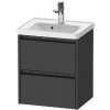 Duravit Ketho.2 - Umývadlová skrinka, 55x48x38 cm, 2 zásuvky, grafit mat K25280049490000 Duravit Ketho.2 - Umývadlová skrinka, 55x48x38 cm, 2 zásuvky, grafit mat K25280049490000