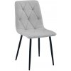 Textilomanie Svetlo sivá jedálenská stolička LIBRA s čiernymi nohami Textilomanie Svetlo sivá jedálenská stolička LIBRA s čiernymi nohami