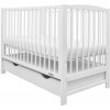 NEW BABY Detská postieľka so sťahovacou bočnicou a šuplíkom biela New Baby Lilly NEW BABY Detská postieľka so sťahovacou bočnicou a šuplíkom biela New Baby Lilly