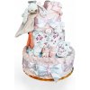 BabyTorta trojposchodová plienková torta pre dievčatko ZAJAČIK ZASPÁVAČIK BabyTorta trojposchodová plienková torta pre dievčatko ZAJAČIK ZASPÁVAČIK