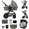 Kinderkraft Multifunkčný kočík 3v1 MOOV 2 AIR s autosedačkou MINK PRO, sivý Kinderkraft Multifunkčný kočík 3v1 MOOV 2 AIR s autosedačkou MINK PRO, sivý