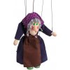 Drevená marioneta Ježibaba hrbatá, 20 cm Drevená marioneta Ježibaba hrbatá, 20 cm