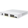 Prepínač Cisco CBS350-16P-E-2G, 16xGbE RJ45, 2xSFP, bez ventilátora, PoE+, 120W