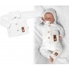 Pletený svetrík s gombíkmi Boy, Baby Nellys, biely, veľ. 62 Pletený svetrík s gombíkmi Boy, Baby Nellys, biely, veľ. 62