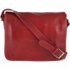Made in Italy pánska kožená taška na rameno 234 červená