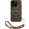 Guess PU Leather 4G Colored Ring Strap MagSafe zadný kryt pre iPhone 15 Pro Brown