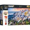 TREFL Sada 2v1 puzzle Nádherný ostrov Santorini, Řecko 1500 dílků s lepidlem TREFL Sada 2v1 puzzle Nádherný ostrov Santorini, Řecko 1500 dílků s lepidlem