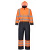 Portwest S485 HI-VIS Contrast kombineza zateplená reflexná kombinéza HV oranžová/námorná modrá 5XL