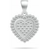 Brilio Silver Oslnivý strieborný prívesok so zirkónmi Srdce PEN06