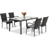 Garden Point Milan 4 technorattan set čierny