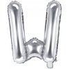Party Fóliový balón písmeno W strieborný 35 cm Party Fóliový balón písmeno W strieborný 35 cm