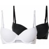 esmara push-up 2 kusy čierna/biela 100372961 esmara push-up 2 kusy čierna/biela 100372961
