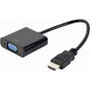 Gembird Adapter HDMI-A - VGA (M/F), černý A-HDMI-VGA-04 Gembird Adapter HDMI-A - VGA (M/F), černý A-HDMI-VGA-04