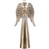 Vianočná dekorácia anjel kovový - 57 cm, so srdcom v rukách Vianočná dekorácia anjel kovový - 57 cm, so srdcom v rukách