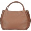 Made In Italy Talianska kožená kabelka hnedá