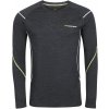 Progress pánske funkčné merino tričko MERINO LS čierna žltá biela Progress pánske funkčné merino tričko MERINO LS čierna žltá biela