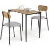 Halmar Súprava NANDO stôl + 2 stoličky dub prírodný/čierny Halmar Súprava NANDO stôl + 2 stoličky dub prírodný/čierny