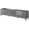 Cama TV stolík ABETO 200x42x52 grafit/grafit lesklý Cama TV stolík ABETO 200x42x52 grafit/grafit lesklý