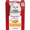 Miešané balenie Gourmet Mon Petit 6 x 50 g - kačacie, kuracie, morčacie Miešané balenie Gourmet Mon Petit 6 x 50 g - kačacie, kuracie, morčacie