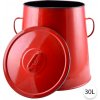 Perfect Home Smaltovaná nádoba na masť 30L, červená, 10432 Perfect Home Smaltovaná nádoba na masť 30L, červená, 10432