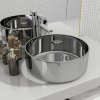 Umývadlo na dosku okrúhle VidaXL Zakito Home 40 cm strieborné Umývadlo na dosku okrúhle VidaXL Zakito Home 40 cm strieborné