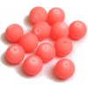 Pogumované sklenené korálky 10mm 1ks sv. korálová (otvor 1mm) Pogumované sklenené korálky 10mm 1ks sv. korálová (otvor 1mm)