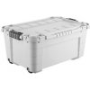 Tontarelli Úložný box 4UP s vekom a kolieskami 40 l krémovo-sivý