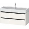 DURAVIT Ketho 2 závesná skrinka pod umývadlo, 2 zásuvky, 1184 x 460 x 549 mm, biela vysoký lesk, K25279022220000 DURAVIT Ketho 2 závesná skrinka pod umývadlo, 2 zásuvky, 1184 x 460 x 549 mm, biela vysoký lesk, K25279022220000