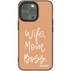 Picasee silikonový černý obal pro Apple iPhone 13 Pro - Boss Mama Picasee silikonový černý obal pro Apple iPhone 13 Pro - Boss Mama