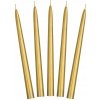 PartyDeco Metalicky zlaté kónické sviečky 24 cm – sada 10 kusov PartyDeco Metalicky zlaté kónické sviečky 24 cm – sada 10 kusov