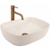 Rea Belinda Sandy, umývadlo na dosku 465x300x135 mm, imitácia kameňa-béžová, REA-U4000 Rea Belinda Sandy, umývadlo na dosku 465x300x135 mm, imitácia kameňa-béžová, REA-U4000