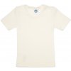 Detské tričko s krátkym rukávom z merino vlny, bavlny a hodvábu krémovej Cosilana Veľkosť: 140 Detské tričko s krátkym rukávom z merino vlny, bavlny a hodvábu krémovej Cosilana Veľkosť: 140