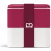 MonBento Desiatový bento box Square graphic Magnolia fialový