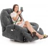 Štýlové relaxačné polohovacie kreslo TRENDY, antracitové Štýlové relaxačné polohovacie kreslo TRENDY, antracitové