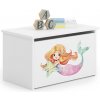Truhlica na hračky Daria biela s potlačou Morská panna Truhlica na hračky Daria biela s potlačou Morská panna