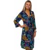 Modrý i více barevný jemný luxusní dámský župan - Džungle 1D1205 modrá 1XL + První výměna zboží zdarma. Modrý i více barevný jemný luxusní dámský župan - Džungle 1D1205 modrá 1XL + První výměna zboží zdarma.